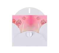 Tarjetas de felicitación coloridas con diseño de piruleta nacarada, tarjetas horizontales para todas las ocasiones con sobres, elegante tarjeta brillante para cumpleaños, Navidad, interior en blanco