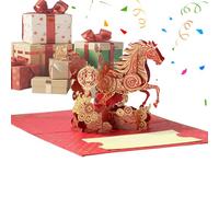 Tarjetas De Felicitación Con Caballos - Edición Especial 2026, Cartón Viejo, Colección De Recuerdos, Diseño Elegante Y Duradero, Impresión De Alta Calidad | Tarjetas Para Familia, Amigos, Niños, Hogar
