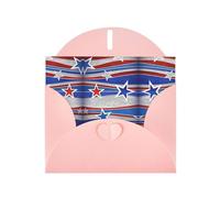 Tarjetas de felicitación con diseño de tiras de estrellas patrióticas con sobres, tarjetas de felicitación pensando en ti, tarjetas de aliento