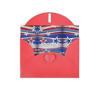 Tarjetas de felicitación con diseño de tiras de estrellas patrióticas con sobres, tarjetas de felicitación pensando en ti, tarjetas de aliento