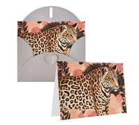Tarjetas de felicitación con estampado de leopardo a rayas, tarjetas de agradecimiento en blanco con sobres, tarjetas de cumpleaños para todas las ocasiones