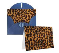 Tarjetas de felicitación con estampado de leopardo y guepardo, tarjetas de agradecimiento en blanco con sobres, tarjetas de cumpleaños para todas las ocasiones