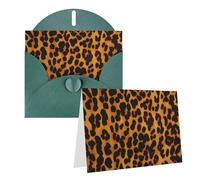 Tarjetas de felicitación con estampado de leopardo y guepardo, tarjetas de agradecimiento en blanco con sobres, tarjetas de cumpleaños para todas las ocasiones