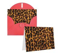 Tarjetas de felicitación con estampado de leopardo y guepardo, tarjetas de agradecimiento en blanco con sobres, tarjetas de cumpleaños para todas las ocasiones