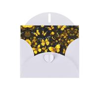 Tarjetas de felicitación con estampado de mariposas y flores amarillas, tarjetas de agradecimiento, tarjetas de invitación de fiesta para celebraciones festivas