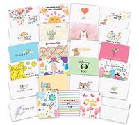 Tarjetas de felicitación con sobres, 24 tarjetas de felicitación con diseños únicos y palabras inspiradoras, las tarjetas de aliento perfectas para enviar a un amigo cercano, pariente o ser querido