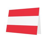 Tarjetas de felicitación con sobres, tarjetas en blanco con impresión de bandera austriaca, notas de bricolaje para Navidad, cumpleaños, agradecimiento
