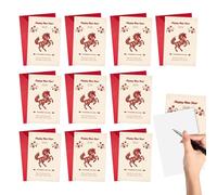 Tarjetas de felicitación de Año Nuevo Lunar - Decoración de postales con sobres, tarjetas de felicitación chinas 2026, para vacaciones, festivales de invierno, negocios, reuniones familiares, eventos
