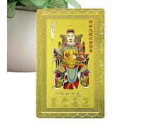 Tarjetas de Felicitación de Año Nuevo | Tarjeta Feliz Año Nuevo Con Patrón De Caracteres Antiguos Chinos,Detalles Dorados Bendito 2026 Hechas a Mano Tradicionales para Éxito Empresarial Decoración