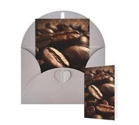 Tarjetas de felicitación de cumpleaños con sobres, granos de café, tarjetas en blanco para todas las ocasiones, tarjeta de agradecimiento para invitaciones de boda, Navidad, 10 x 15 cm