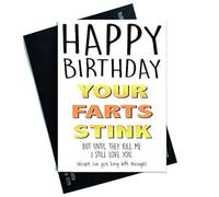 Tarjetas de felicitación de cumpleaños, para esposa, divertidas tarjetas, novio, novia, amiga, tarjeta de amigo, tarjetas de felicitación de cumpleaños, divertidas tarjetas Farts divertidas PC289