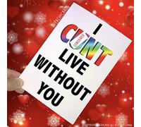 Tarjetas de felicitación de cumpleaños para marido, novio, esposa, novia, novia, novia, novia, chica, en forma de C, tarjetas de la naturaleza para el mejor amigo C Live Without You PC264