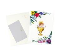 Tarjetas de felicitación de ducha para niños, tarjeta de celebración del santo bautismo, diseño de ángel emergente en 3D, recuerdo conmemorativo religioso, regalo de bautismo para niños, niñas