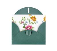 Tarjetas de felicitación de flores pintadas a mano con sobres, tarjetas de felicitación pensando en ti, tarjetas de aliento