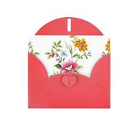 Tarjetas de felicitación de flores pintadas a mano con sobres, tarjetas de felicitación pensando en ti, tarjetas de aliento