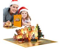 Tarjetas de felicitación de Navidad, divertidas tarjetas de Navidad 3D con música y luz, recuerdo de celebración para niños, niñas, saludos familiares, cumpleaños, aula, graduación