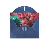 Tarjetas de felicitación de sobre azul con patrón único de Elysium de jardín para escribir tus bendiciones para varias fiestas