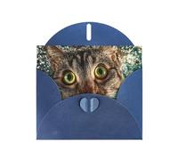 Tarjetas de felicitación de sobre azul con patrón único de ojos increíbles para escribir tus bendiciones para varias fiestas