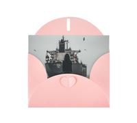 Tarjetas de felicitación de sobre rosa con patrón único de despedida para escribir tus bendiciones para varias fiestas