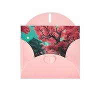 Tarjetas de felicitación de sobre rosa con patrón único de Elysium de jardín para escribir tus bendiciones para varias fiestas