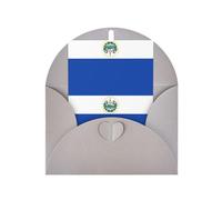 Tarjetas de felicitación elegantes grises con sobres a juego, impresión de El Salvador en blanco bendecida para cumpleaños, boda, día de San Valentín