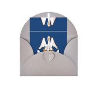 Tarjetas de felicitación elegantes grises con sobres a juego, impresión de la bandera del estado de Luisiana en blanco bendecida para cumpleaños, boda, día de San Valentín