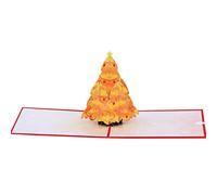 Tarjetas de felicitación emergentes 3D hechas a mano para Navidad, vacaciones, Año Nuevo, invierno, cumpleaños, agradecimiento, rojo + tarjetas de grito para niños
