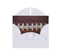 Tarjetas de felicitación en blanco con patrón de cordones de fútbol americano para cumpleaños, día de San Valentín, fiestas, bodas, sobre blanco de 10,2 x 15,2 cm