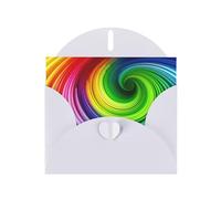 Tarjetas de felicitación en espiral arcoíris con sobres, diseño único, tarjetas de notas en blanco de 4 x 6 pulgadas, tarjetas emergentes para todas las ocasiones, tarjeta de pensando en ti, tarjeta