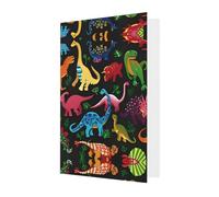 Tarjetas de felicitación grises con sobres a juego, tarjetas de bendición en blanco con estampado de dinosaurios de dibujos animados para cumpleaños, boda, día de San Valentín