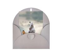 Tarjetas de felicitación grises con sobres, diseño de caballos salvajes, tarjetas de notas en blanco, perfectas para cumpleaños, bodas, aniversarios