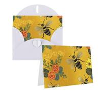 Tarjetas de felicitación impresas de abejas de bienvenida, tarjetas de agradecimiento en blanco con sobres, tarjetas de cumpleaños para todas las ocasiones