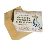 Tarjetas de felicitación medievales con 6 diseños únicos, incluyendo hojas de cruz, tamaño Queen, tarjeta de papel beige para sorpresa humorística del día romántico (B)