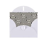 Tarjetas de felicitación nacaradas de textura curvada negra, tarjetas horizontales para todas las ocasiones con sobres, elegante tarjeta brillante para cumpleaños, Navidad, interior en blanco