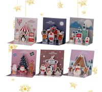 Tarjetas de felicitación Pop Up,Tarjetas Pop Up de Navidad - Tarjeta de Navidad hecha a mano | Tarjetas de feliz fiesta, tarjetas de Navidad emergentes, tarjeta de árbol de Navidad, tarjetas de