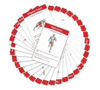 Tarjetas de fitness portátiles - Juego de cartas de ejercicio de 36 piezas, guía de estiramiento de fitness, entrenamiento de gimnasia de bolsillo, libro de guía de circuitos de bienestar para viajes