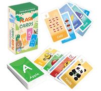 Tarjetas de Fonética, Divertidas Interactivas Impermeables Educativas, Juego de Emparejar Letras Juguetes Preescolares, para Hogar, Preescolar, Escuela, Viajes, Campamento, Cumpleaños y