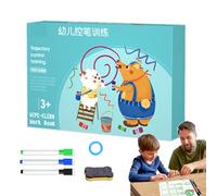 Tarjetas de Gráfico Infantil | Aprendizaje de la Pluma Borrable | Tarjetas de Escritura Juguetes Educativos | para Niñas y Niños en Casa o Escuela de Juguete