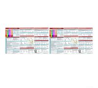 Tarjetas de guía de bolsillo de interpretación del ritmo, diseño de triple cara de doble cara, diseño horizontal y vertical para bloque AV, bloque de rama, análisis de ritmo ACLS y referencia de 12