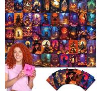 Tarjetas De Halloween - Tarjetas De Ilustración De Miedo Resistente A Daños | Cartas Postales Vintage De Halloween Surtidas | Tarjetas Postales Del Festival Hallowen Para Varios Estilos De Decoración