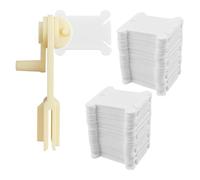 Tarjetas de hilo de bordado, paquete de 120 tarjetas de almacenamiento de hilo ABS, kit de gestión de hilos de costura, organizador de bobinadora de manualidades con sistema antienredos, uso DIY para