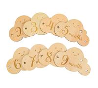 Tarjetas de Hitos de Madera en Forma de Nube, 8 Piezas, Khaki