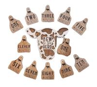 Tarjetas De Hitos Mensuales: 11,81 Pulgadas, Etiquetas De Madera Para Vacas, Hitos Del Mes, 13 Tarjetas De Hitoss Para Vacas, Marcadores De Para Bebés, Juego De Mes A , Regalo Para Bebés De Va