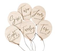 Tarjetas de hitos mensuales de madera hechas a mano para bebés, letreros decorativos de madera para nuevos padres, accesorios de fotos y recuerdos