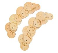 Tarjetas de Hitos Ñiño de Madera 8 Piezas para Fotos y Anuncio