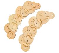 Tarjetas de Hitos para Ñiño de Madera Nube 8 Piezas Khaki