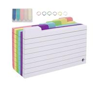 Tarjetas de índice coloridas | 300 Tarjetas de aprendizaje de papel | Tarjets de índice portátiles | Para estudiantes, maestros adultos de enseñanza de la preparación del examen de aprendizaje de las