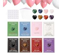 Tarjetas de intercambio para el día de San Valentín, recuerdo de fiesta escolar con gemas de , tarjetas del día de San Valentín con gemas en forma de corazón, para recompensas, coleccionables