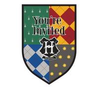 Tarjetas de invitación impresas de Harry Potter Hogwarts - 8 piezas