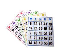Tarjetas de juego de bingo de Yuanhe Jumbo -50 Pack Fcil Leer Tarjetas de juego de papel
